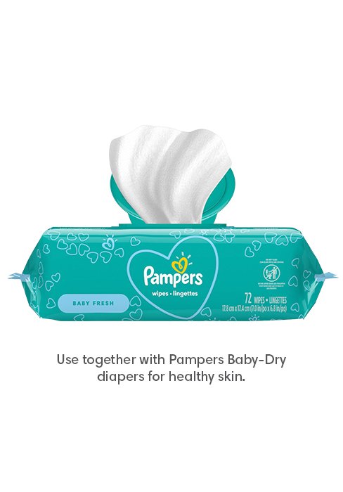 Pampers Baby Wipes, Complete Clean Baby Fresh Scented Wipe, Gently Cleans Head to Toe, 864 Total (12 Flip-Top Packs) - Image 4