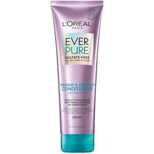 L'Oreal Paris EverPure Repair and Defend Sulfate Free Conditioner for Color-Treated Hair, Strengthens and Repairs Damaged Hair, with Goji, 8.5 Fl; Oz (Packaging May Vary) - Image 6