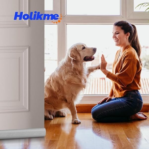 Holikme Door Draft Stopper Door Sweep Weather Stripping Noise Blocker Window Breeze Blocker Adjustable Door Sweeps, Grey - Image 3