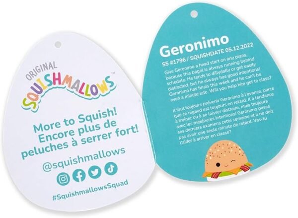 Squishmallows Original 5-Inch Geronimo Breakfast Bagel - Official Jazwares Plush - Image 2