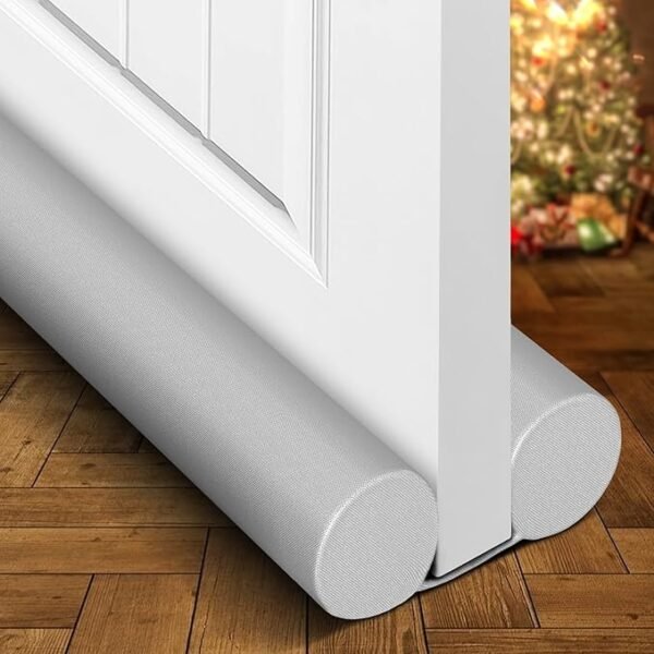 Holikme Door Draft Stopper Door Sweep Weather Stripping Noise Blocker Window Breeze Blocker Adjustable Door Sweeps, Grey