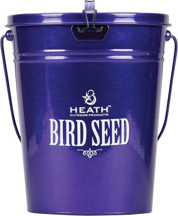 Heath 21702 Bird Seed, Animal Food, Dog Poop and Trash Storage Container, Rodent Resistant, Purple