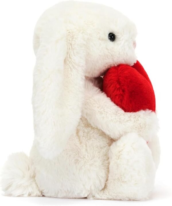 Jellycat Bashful Red Love Heart Bunny Stuffed Animal, Small 7 inches | Rabbit & Bunny Plush Toy | Classic Children's Gift | Valentine's Day Gift - Image 4