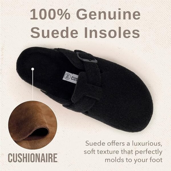 CUSHIONAIRE Hana Slip-On Buckle Clog with Cork Footbed +Memory Foam, Wide Widths Available - Image 4