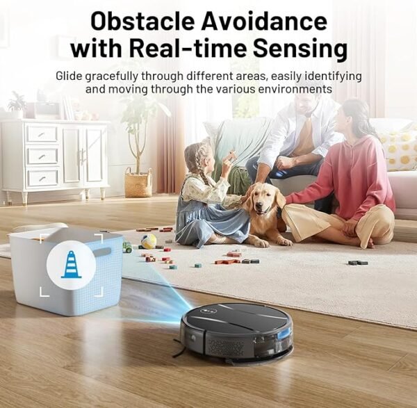 Robot Vacuum and Mop Combo,4200Pa Powerful Robotic Vacuum Cleaner with Self-Charging, Home Automatic Robot Aspiradora for Hard Floor, Low Carpet, Pet Hair, App&Voice&Remote Smart Control - Image 4