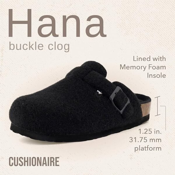 CUSHIONAIRE Hana Slip-On Buckle Clog with Cork Footbed +Memory Foam, Wide Widths Available - Image 6