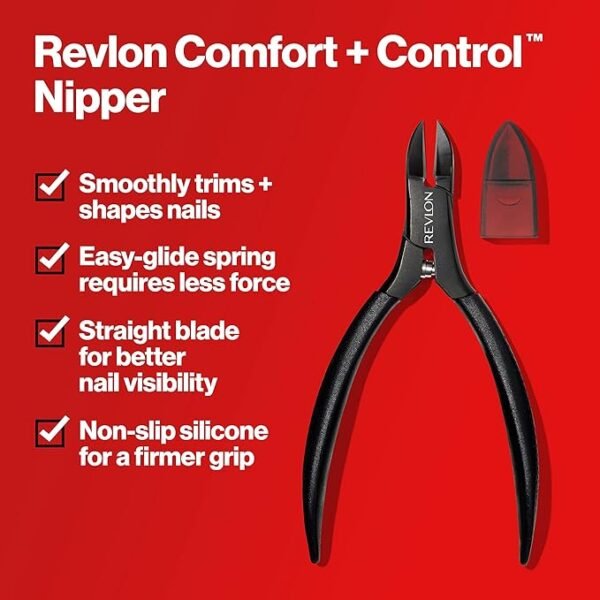 Revlon Revlon Comfort and Control Nail Nipper, Easy to Use Trimmer for Manicures, 1 Count - Image 2