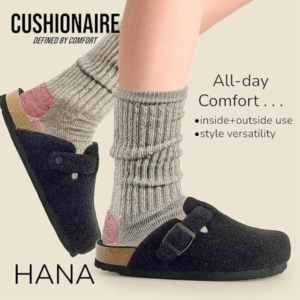 CUSHIONAIRE Hana Slip-On Buckle Clog with Cork Footbed +Memory Foam, Wide Widths Available - Image 2